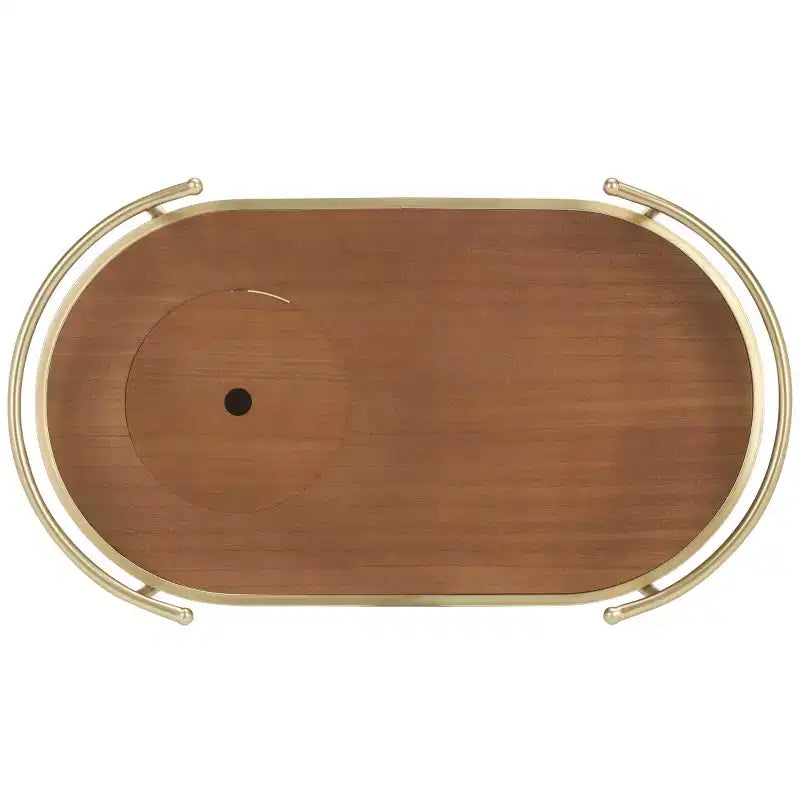 Alora Carrello Bar a 2 Ripiani Con Secchiello - BCT2502A - Oro Spazzolato/Naturale - Safavieh