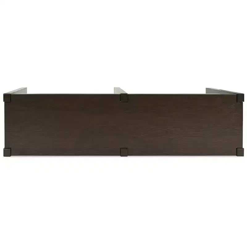 Signature Design by Ashley Breckington Tavolo consolle - Tavolino da divano moderno con ripiani regolabili, Marrone scuro