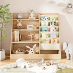 SUGIFT Scaffale a 4 ripiani per libri e giochi per bambini