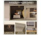 Mobile TV Bestier Modern da 63 pollici con luci LED per TV fino a 70 pollici, Console Multimediale con Gestione Cavi