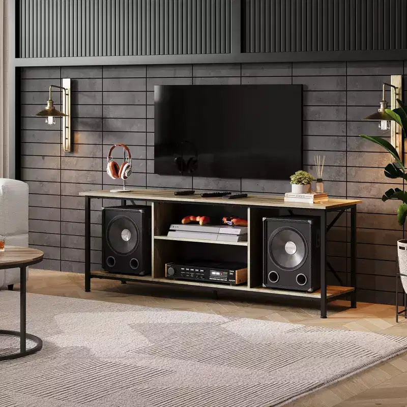 Mobile TV per televisori da 55-65 pollici, mobiletto porta TV con contenitore, console TV per camera da letto e soggiorno