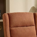 Poltroncina Okak Modern con rivestimento confortevole 1 pz, elegante divano singolo in legno massello con schienale alto per soggiorno, camera da letto, sala lettura