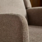 Poltroncina Okak Modern con rivestimento confortevole 1 pz, elegante divano singolo in legno massello con schienale alto per soggiorno, camera da letto, sala lettura