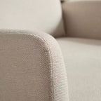Poltroncina Okak Modern con rivestimento confortevole 1 pz, elegante divano singolo in legno massello con schienale alto per soggiorno, camera da letto, sala lettura