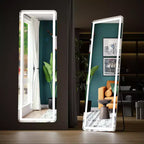 Adjustable LED Vanity Mirror 64x21 Inch, Lighted Bathroom Mirror with Dimmable Brightness, White