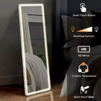 Specchio per trucco a LED regolabile 64x21 pollici, specchio da bagno illuminato con luminosità dimmerabile, bianco