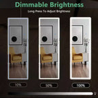 Specchio per trucco a LED regolabile 64x21 pollici, specchio da bagno illuminato con luminosità dimmerabile, bianco