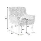 Okak Poltrone per Camera da Letto, Poltrona Moderna in Morbida Pelle Ergonomica, con Gambe Nere per Interni