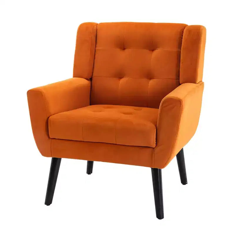 Okak Poltrone per Camera da Letto, Poltrona Moderna in Morbida Pelle Ergonomica, con Gambe Nere per Interni