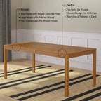 Now Furniture 72 Tavolo da pranzo in legno per 6 persone, Tavolo da cucina rettangolare
