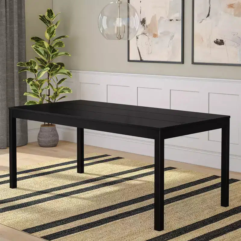 Now Furniture 72 Tavolo da pranzo in legno per 6 persone, Tavolo da cucina rettangolare