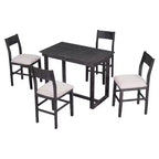 Set da pranzo Whisen a 5 pezzi, altezza bancone, con tavolo e 4 sedie
