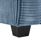 Divanetto trasformabile in velluto a coste Whisen 72.8 con materasso, porte USB e contenitore