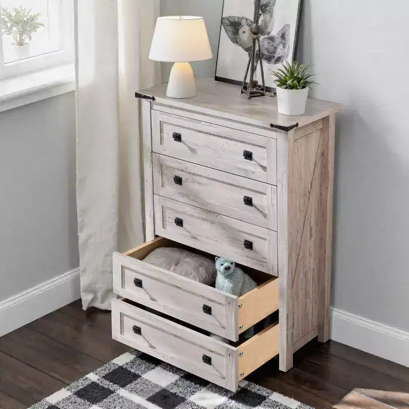 Comò per camera da letto, cassettiera ampia in legno rustico stile fattoria, organizer con cassetti per camera da letto, soggiorno, corridoio