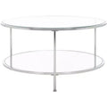 Risa Round Coffee Table with Storage - Charcoal - SEI