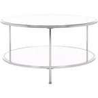 Risa Round Coffee Table with Storage - Charcoal - SEI