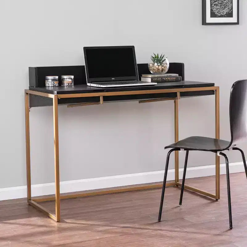 Scrivania Caldlin Flip-Top con vano contenitore - Nera - SEI