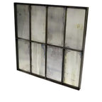 HomeRoots 40 Specchio accentato con cornice quadrata in metallo nero
