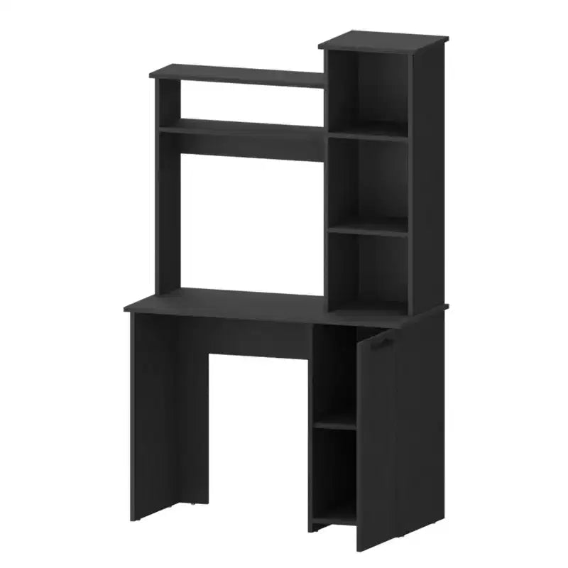 HomeRoots Scrivania per computer nera da 39 pollici con credenza