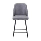 Jofran,Mid-Century Modern Faux Leather Upholstered Counter Height Barstool (Set of 2)