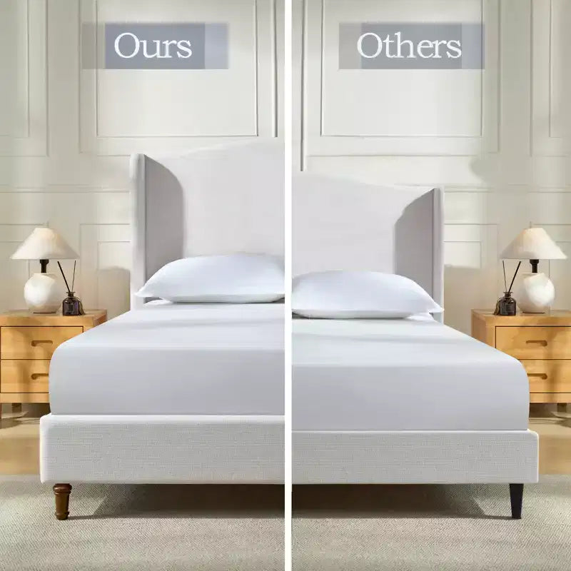 GDFStudio Hyman, Struttura letto a piattaforma in legno rivestita in ciniglia con testiera alta 54 pollici