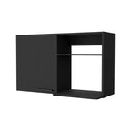 HomeRoots 39 Black Accent Cabinet With Two Shelves