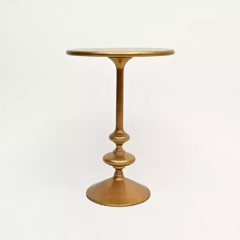 Tavolino rotondo GDFStudio Roderick moderno 22 in alluminio lucidato color oro