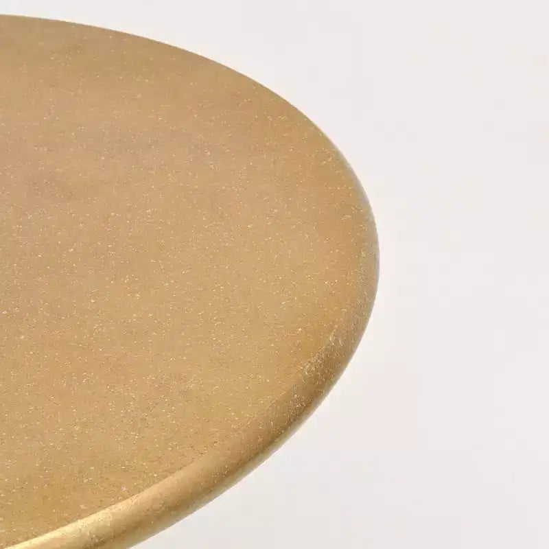 Tavolino rotondo GDFStudio Roderick moderno 22 in alluminio lucidato color oro