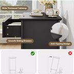 Comò scanalato a 3 cassetti, comodino a comò largo, cassettiera moderna in legno, grande armadio di stoccaggio verniciato per armadio, corridoio, ingresso, camera da letto
