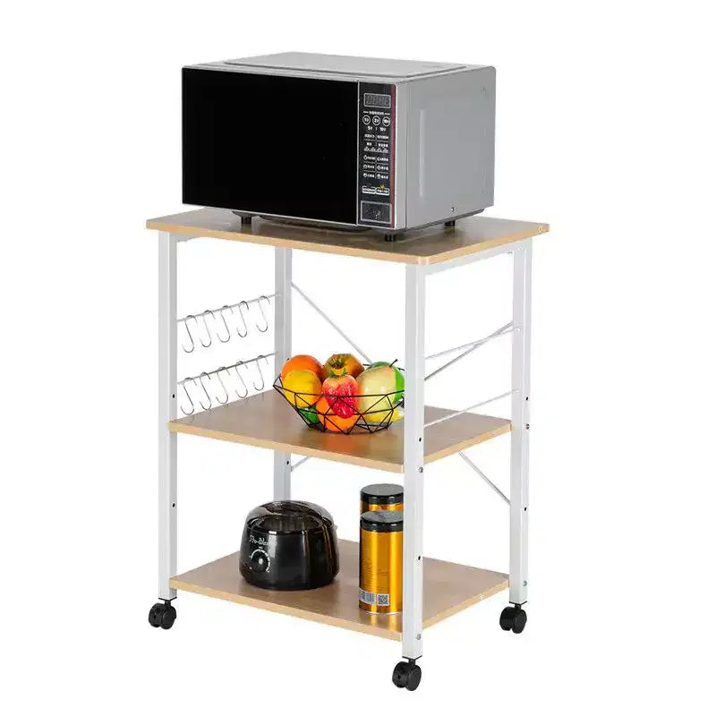 Karl Scaffale del Forno 3 Livelli, Carrello da Cucina, Supporto per Forno a Microonde