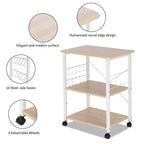 Karl Scaffale del Forno 3 Livelli, Carrello da Cucina, Supporto per Forno a Microonde