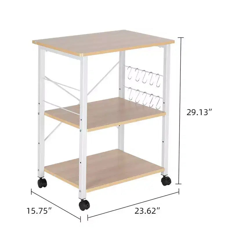 Karl Scaffale del Forno 3 Livelli, Carrello da Cucina, Supporto per Forno a Microonde