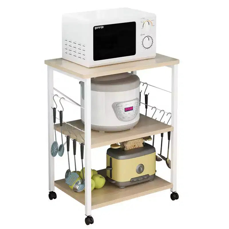 Karl Scaffale del Forno 3 Livelli, Carrello da Cucina, Supporto per Forno a Microonde