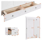 Letto a scomparsa Queen Size CLIHOME, versatile, con porta USB, ampio cassetto e armadio/scrivania