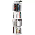 Wooden Rotating Bookshelf, 4-Tier 360 Display Floor-Standing Bookcase, Multi-Functional Storage Organizer for Kids and Adults in Living Room