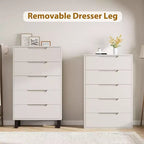 Cassettiera a cinque cassetti da 35,4 pollici, materiale PB+MDF+metallo, cinque cassetti portaoggetti, altezza regolabile, stile moderno-semplice e rustico