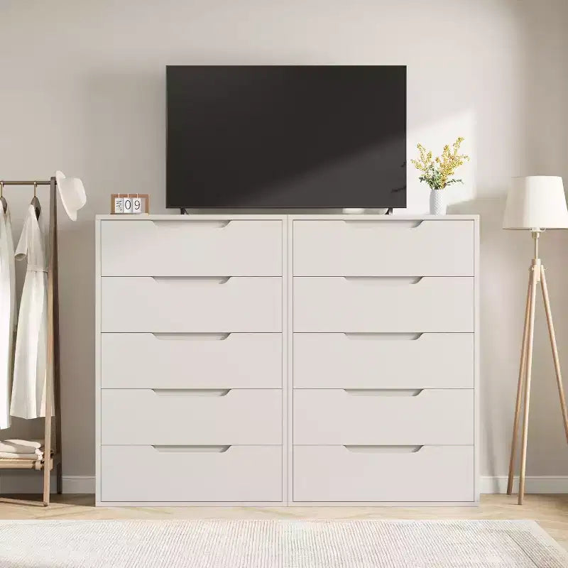 Cassettiera a cinque cassetti da 35,4 pollici, materiale PB+MDF+metallo, cinque cassetti portaoggetti, altezza regolabile, stile moderno-semplice e rustico