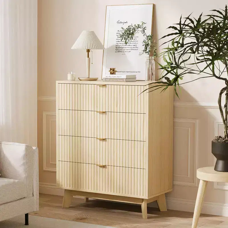 Comò moderni con cassetti, organizzatore per cassetti e armadi in legno per camera da letto, soggiorno, corridoio, rovere naturale