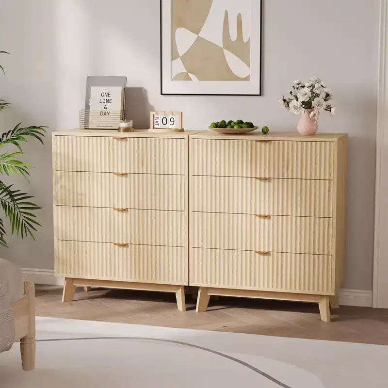 Comò moderni con cassetti, organizzatore per cassetti e armadi in legno per camera da letto, soggiorno, corridoio, rovere naturale