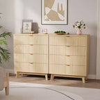 Comò moderni con cassetti, organizzatore per cassetti e armadi in legno per camera da letto, soggiorno, corridoio, rovere naturale