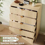 Comò moderni con cassetti, organizzatore per cassetti e armadi in legno per camera da letto, soggiorno, corridoio, rovere naturale