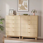 Comò moderni con cassetti, organizzatore per cassetti e armadi in legno per camera da letto, soggiorno, corridoio, rovere naturale