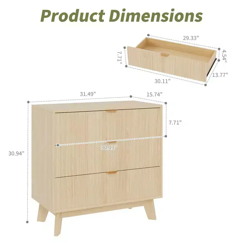 Comò moderni con cassetti, organizzatore per cassetti e armadi in legno per camera da letto, soggiorno, corridoio, rovere naturale