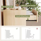 Comò moderni con cassetti, organizzatore per cassetti e armadi in legno per camera da letto, soggiorno, corridoio, rovere naturale