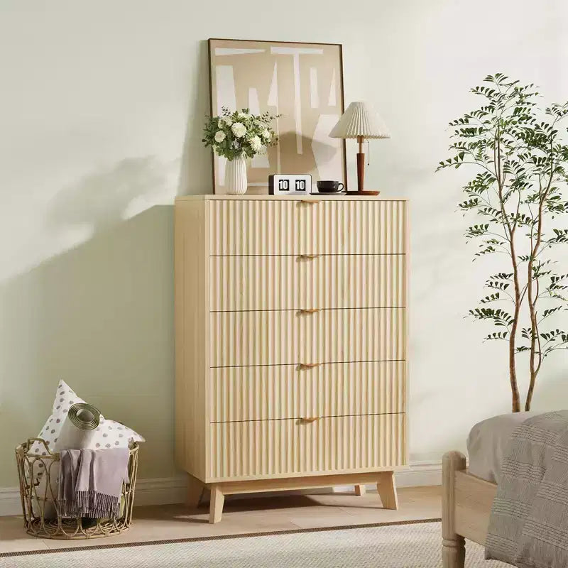 Comò moderni con cassetti, organizzatore per cassetti e armadi in legno per camera da letto, soggiorno, corridoio, rovere naturale