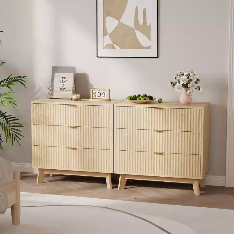 Comò moderni con cassetti, organizzatore per cassetti e armadi in legno per camera da letto, soggiorno, corridoio, rovere naturale