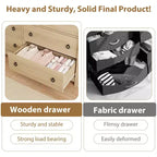 Cassettiera a 6/7 Cassetti - Cassettiera Alta Boho con Gambe Curve, Dettagli in Rattan e Mobile Contenitore Indipendente per Soggiorno, Camera da Letto, Ingresso
