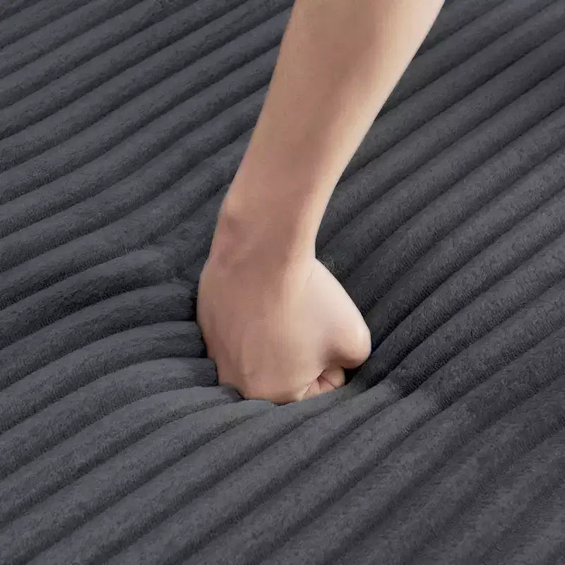 Seduta sinistra divano, Divano componibile a L, Divano componibile compresso in stile moderno minimalista in velluto a coste, Si trasforma in letto, Camera da letto