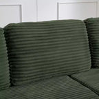 Seduta sinistra divano, Divano componibile a L, Divano componibile compresso in stile moderno minimalista in velluto a coste, Si trasforma in letto, Camera da letto