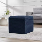 LIKEPAY Pouf/Contenitore quadrato in velluto a coste con coperchio rimovibile